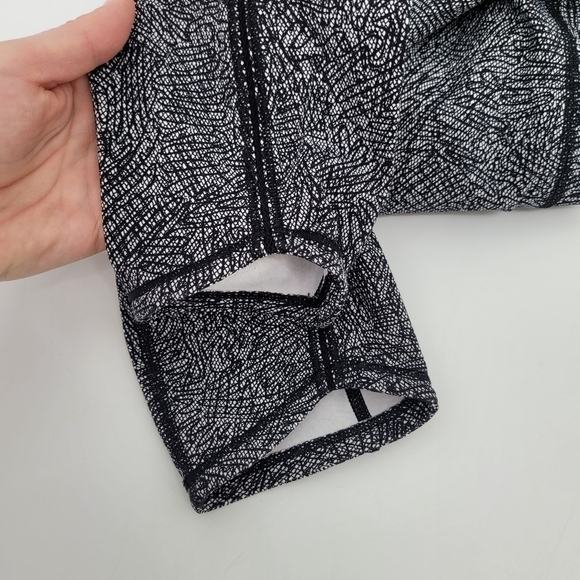LULULEMON high waist wunder under HR SE mesh black and white leggings size 6 - Picture 5 of 7
